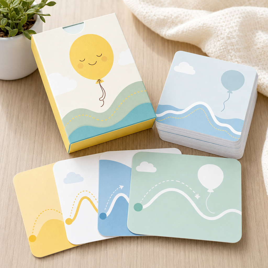 Product mockup for Ollie's Breathing Cards